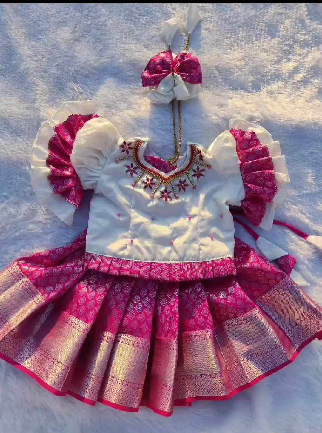 Baby Pattu Pavadai Blouse Designs Latest Designer Pattu Pavadai