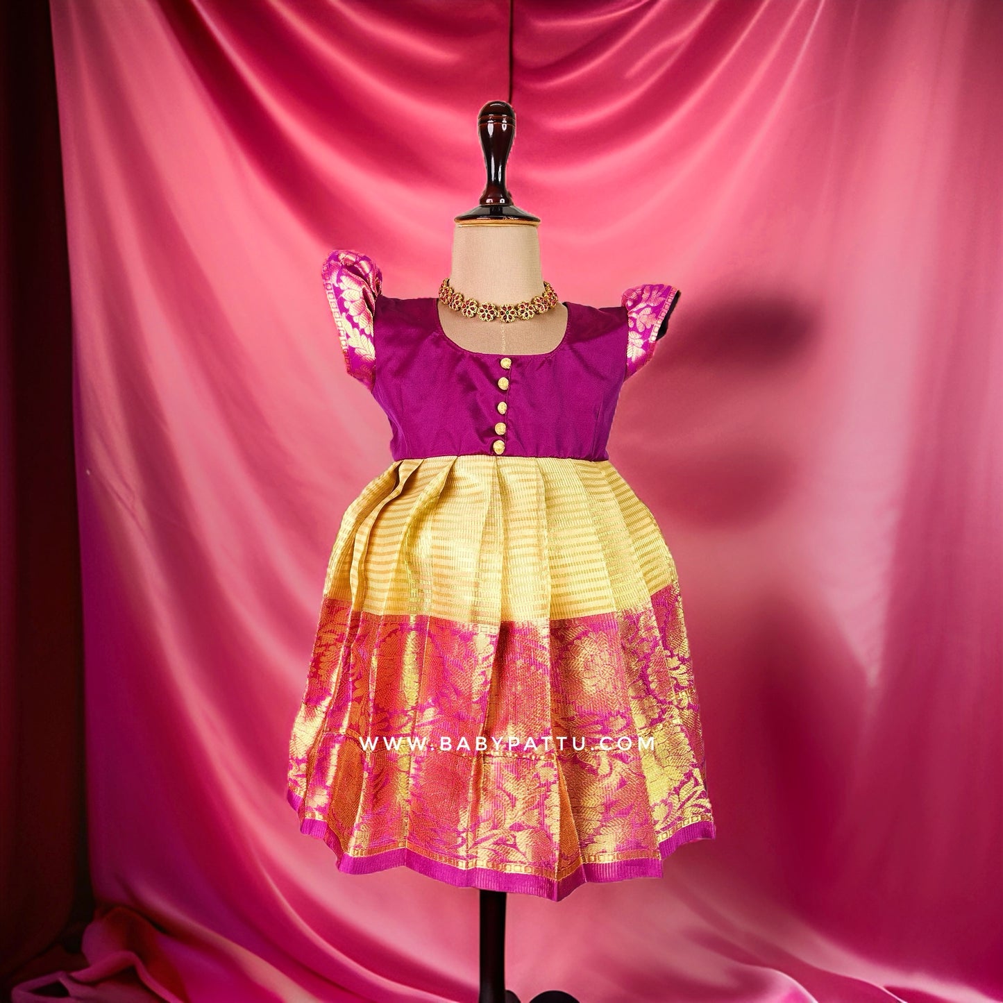 Golden Tissue and Purple Frocks Combo