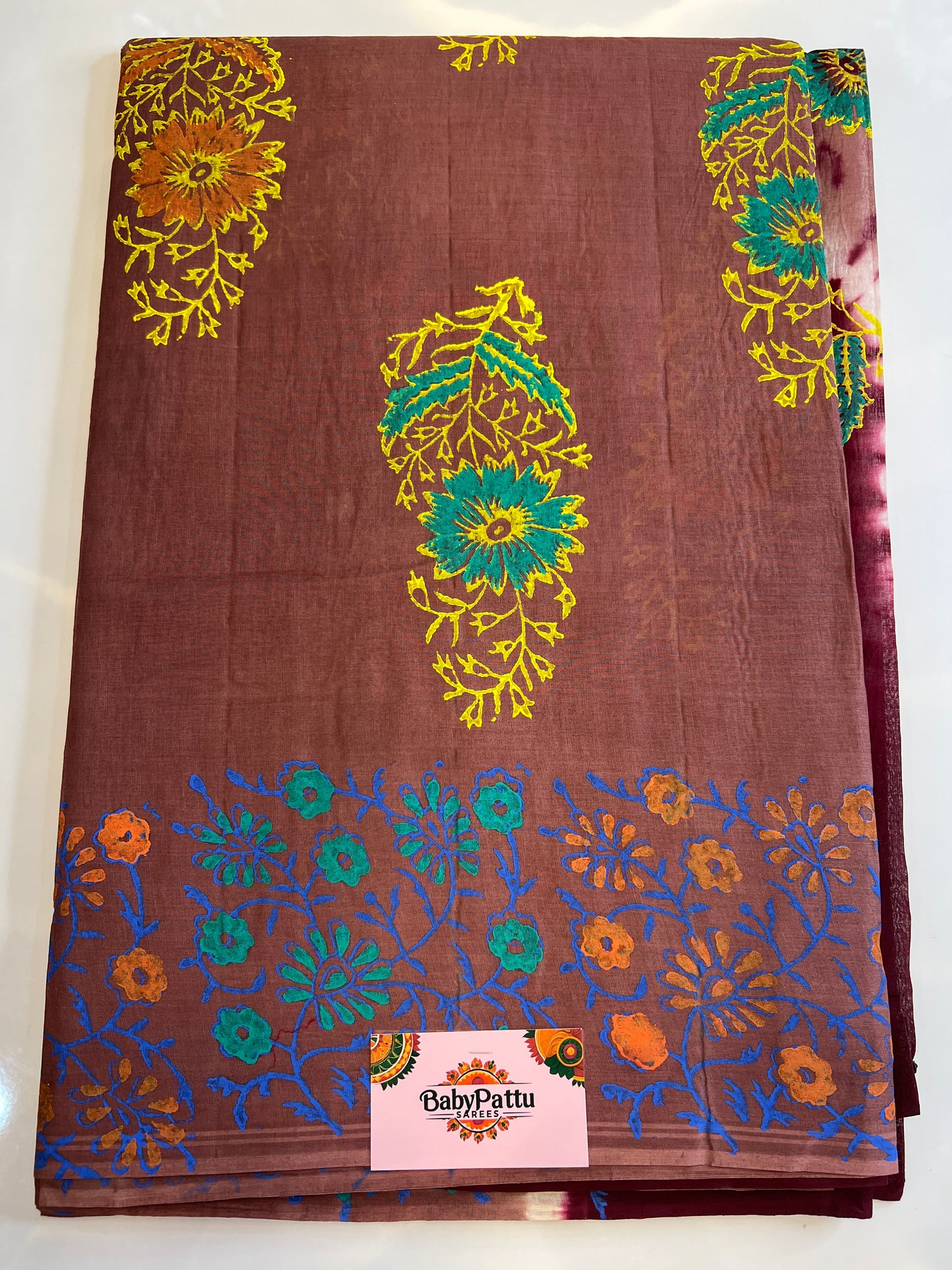 Venkatagiri Pure Cotton Saree Screen Paint saree
