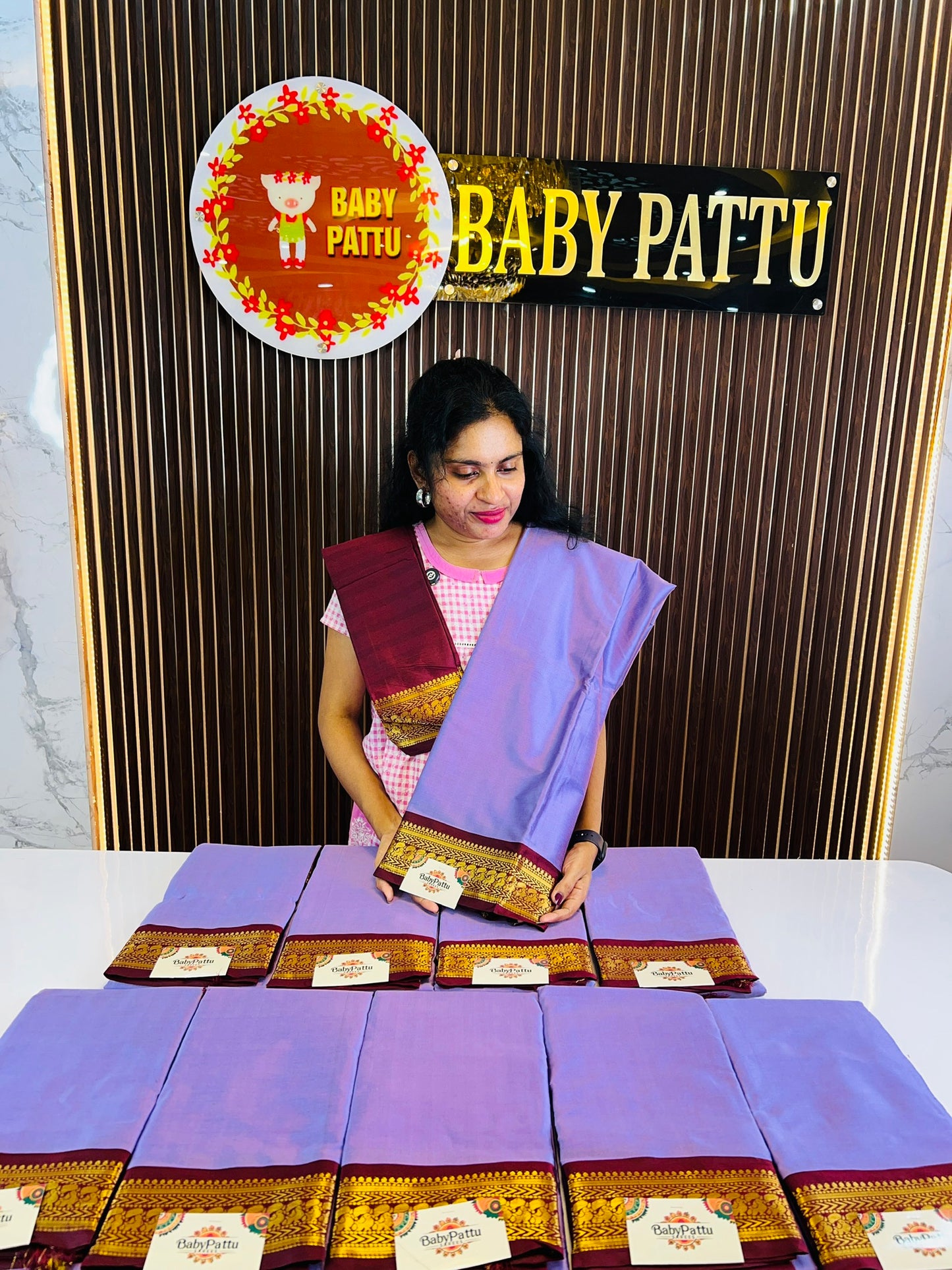 Lavender Color Soft Silk Saree