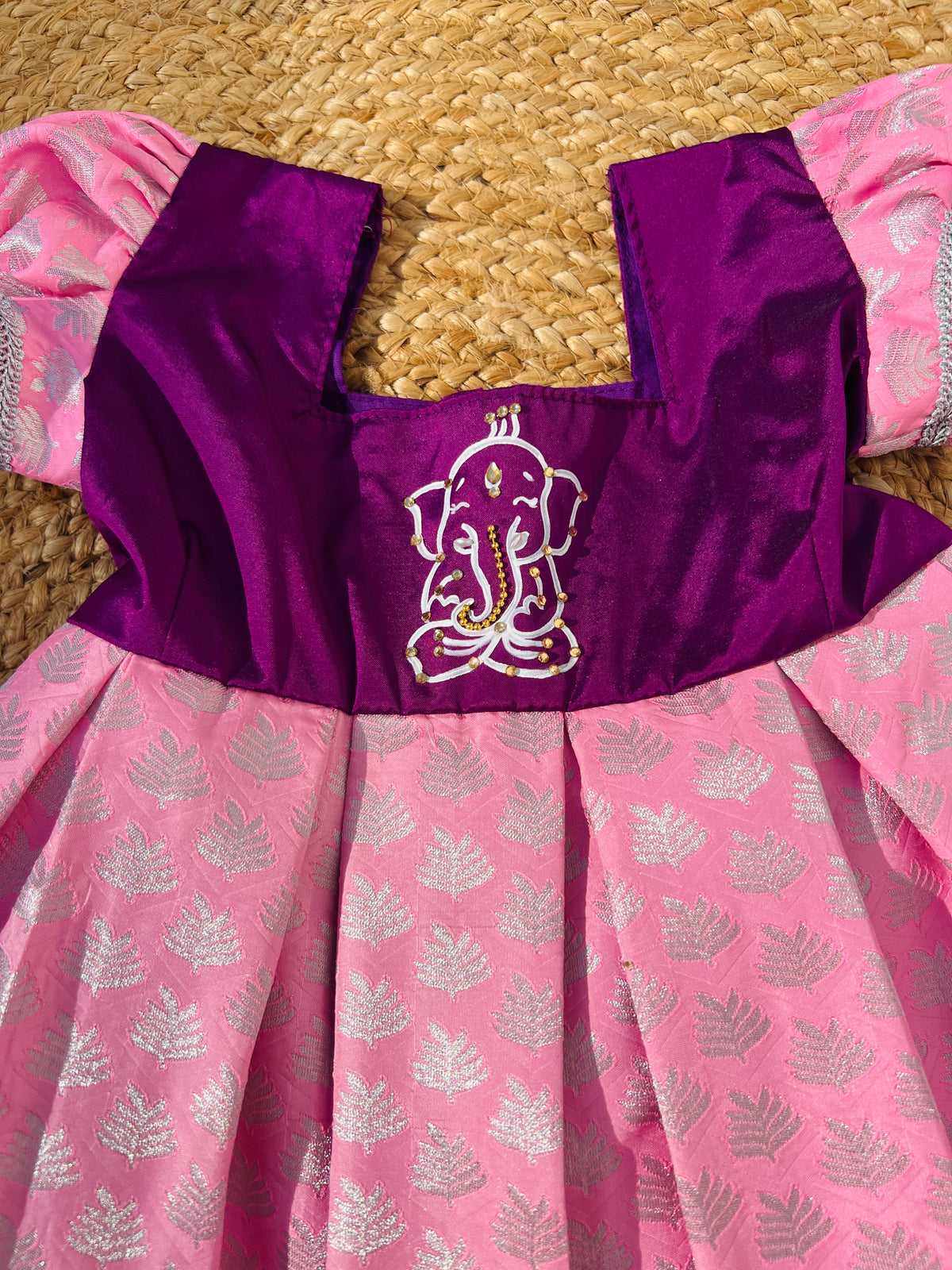 Beautiful Purple & Pink Hand Painted frock || Ganesh Chaturthi Collection 2026
