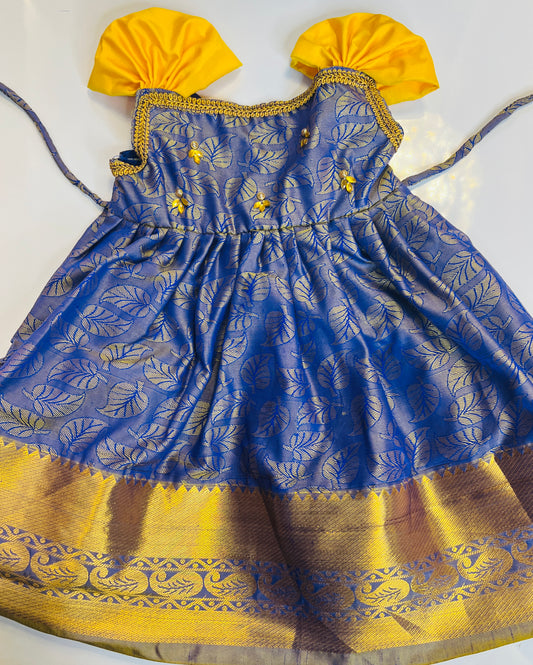 Double Shade Blue And Purple Frock