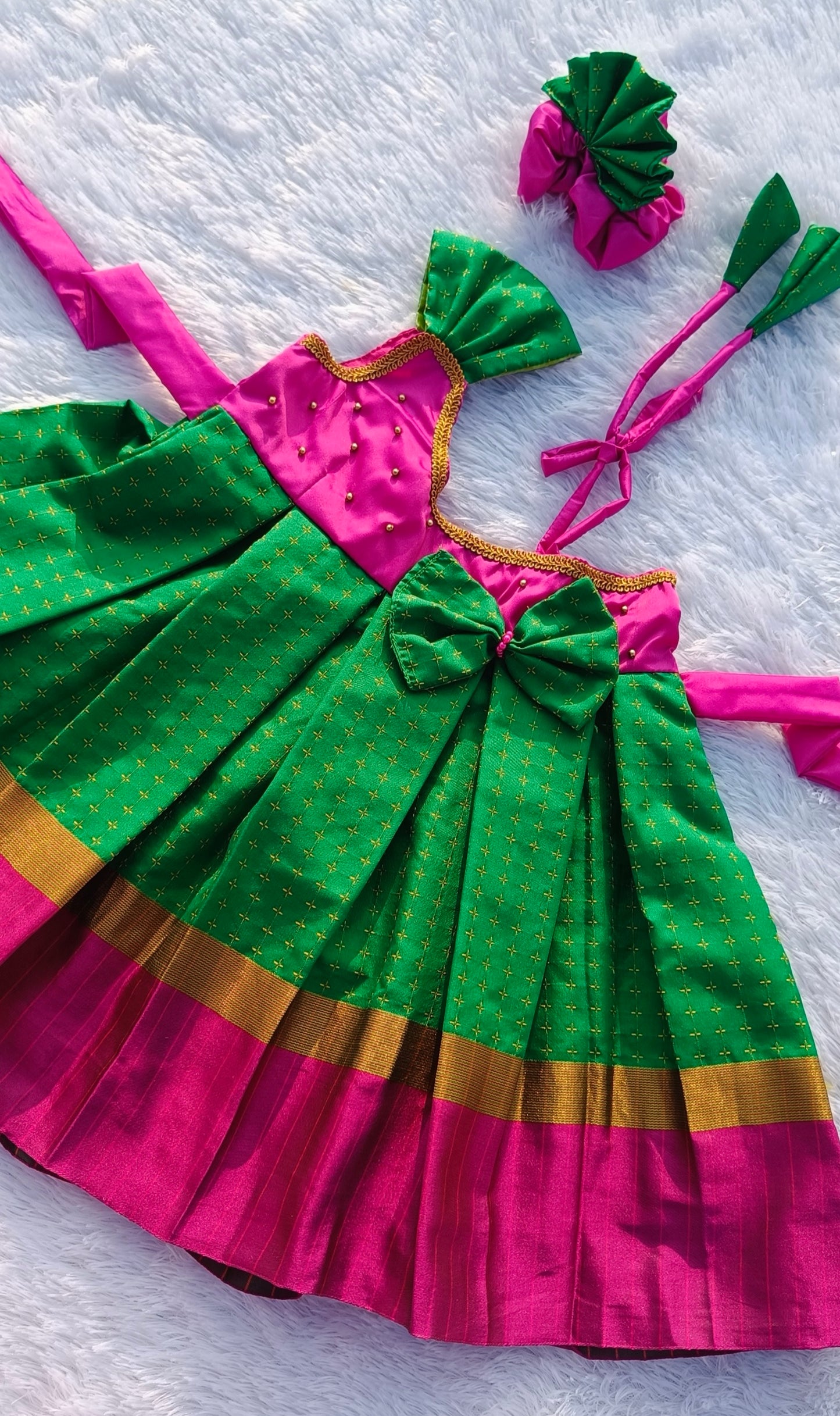 Pink & Green Frock