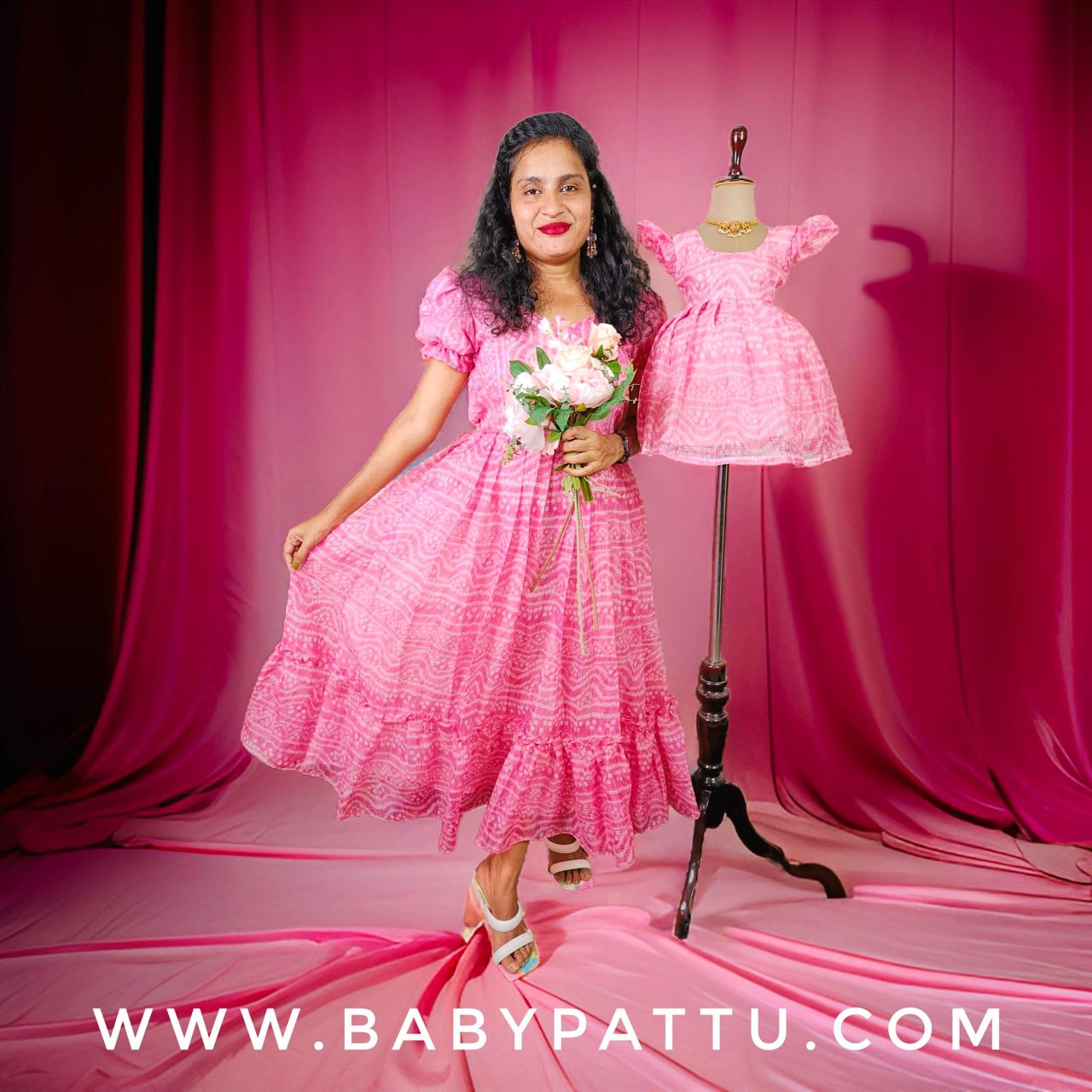 BabyPink Sundress In Kota Cotton Fabric