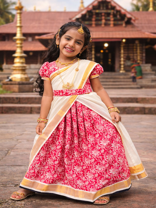 Kerala Cotton Princess Half Saree