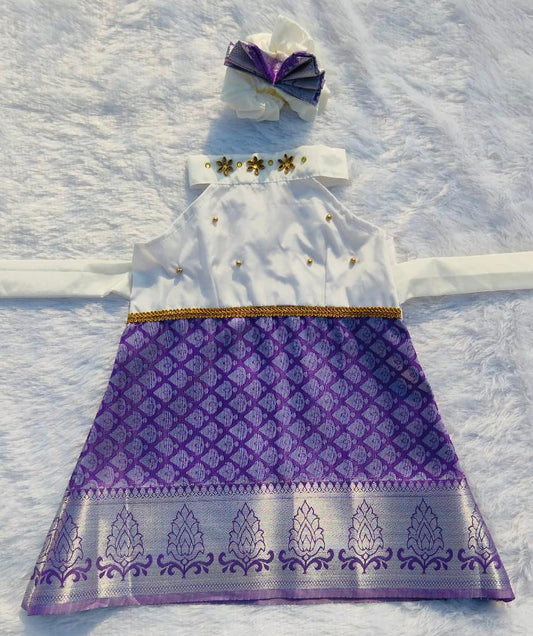 White and Purple Frock