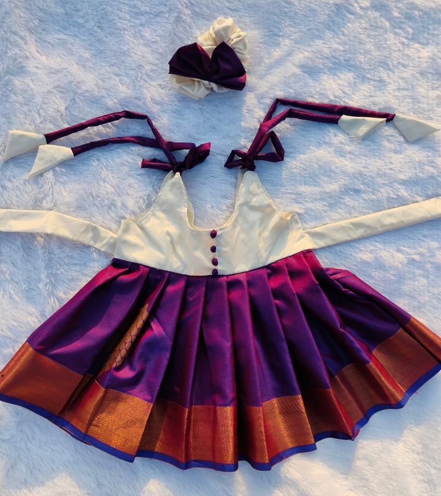 White and Dark Purple