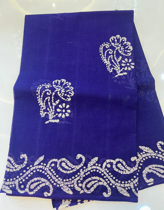Blue Color Venkatgiri Pure Cotton Saree