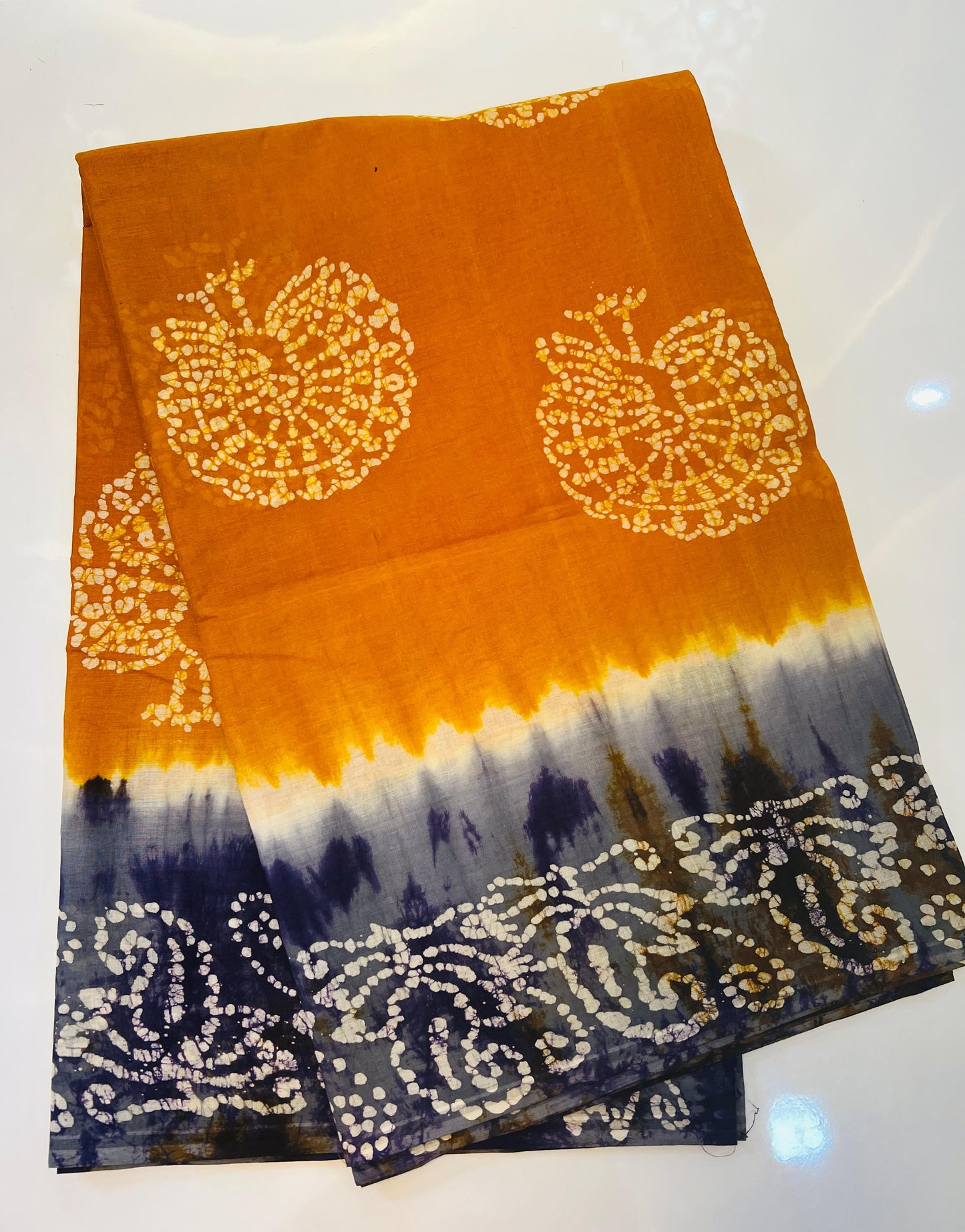 Dark yellow Color Venkatgiri Pure Cotton Saree