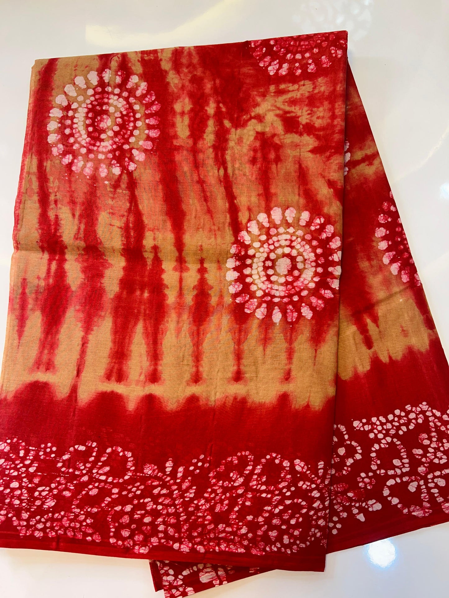 Double Shade Red And Brown  Color Venkatgiri Pure Cotton Saree