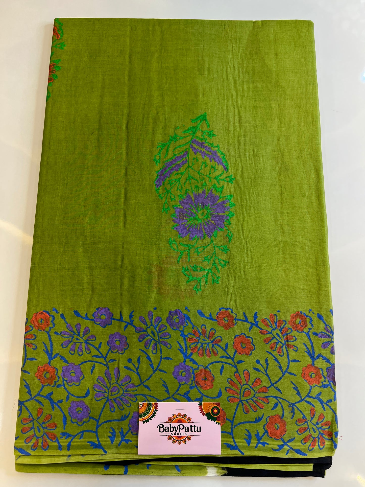 Venkatagiri Pure Cotton Saree Screen Paint saree