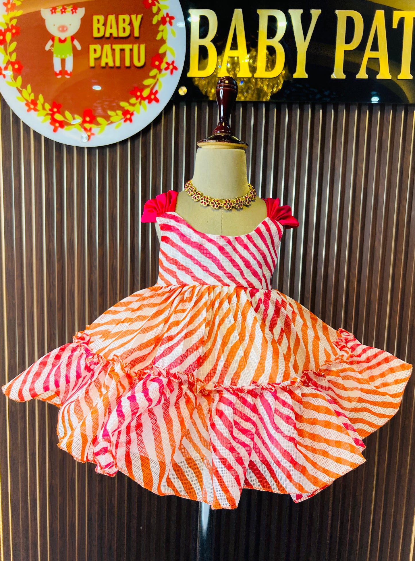 Multicolor Kota Cotton Frock