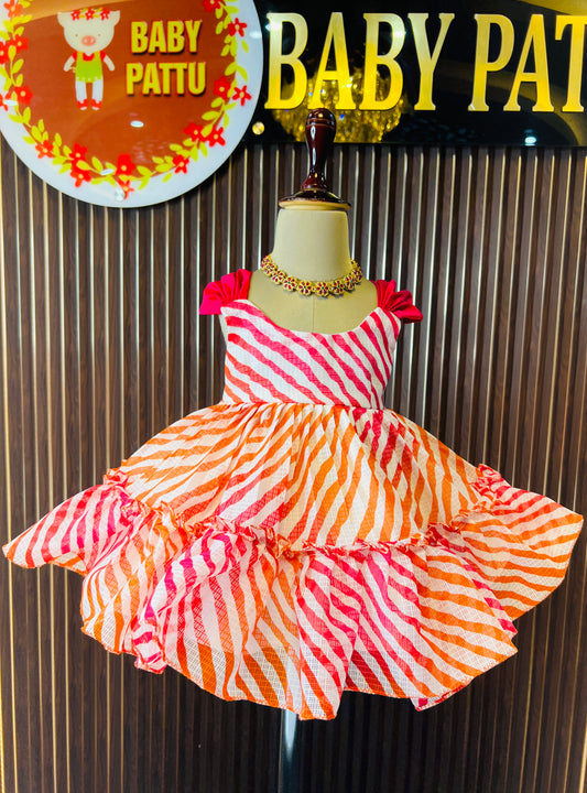 Multicolor Kota Cotton Frock
