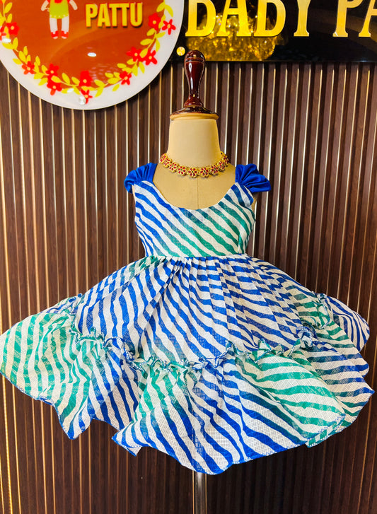 Blue Color Kota Cotton Frock