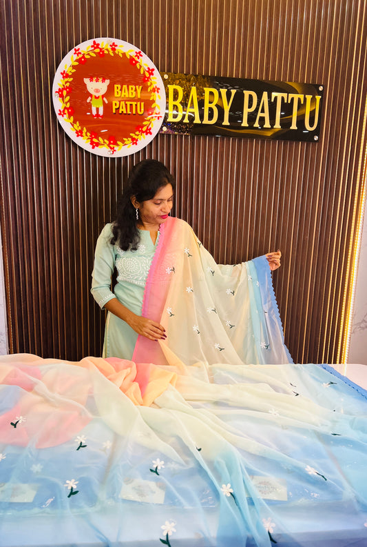 Georgette Multi color Saree