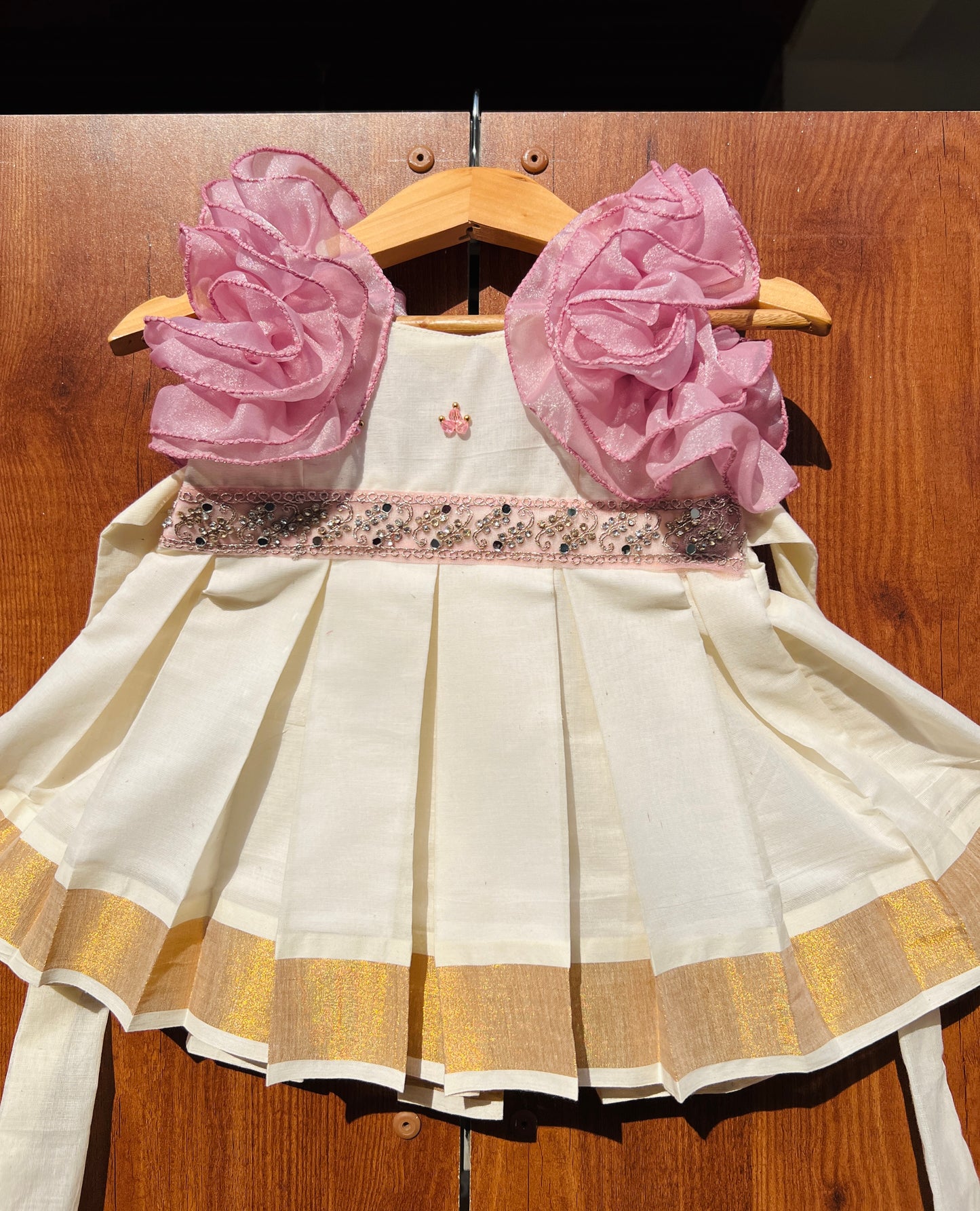 Baby Pink Kerala Frock