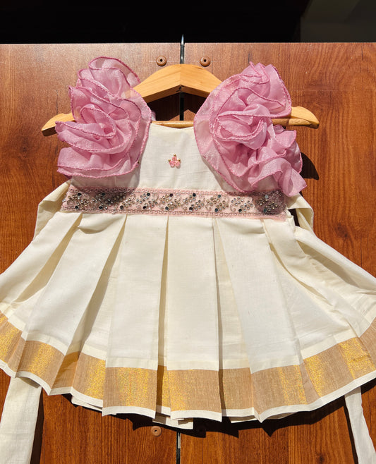 Baby Pink Kerala Frock