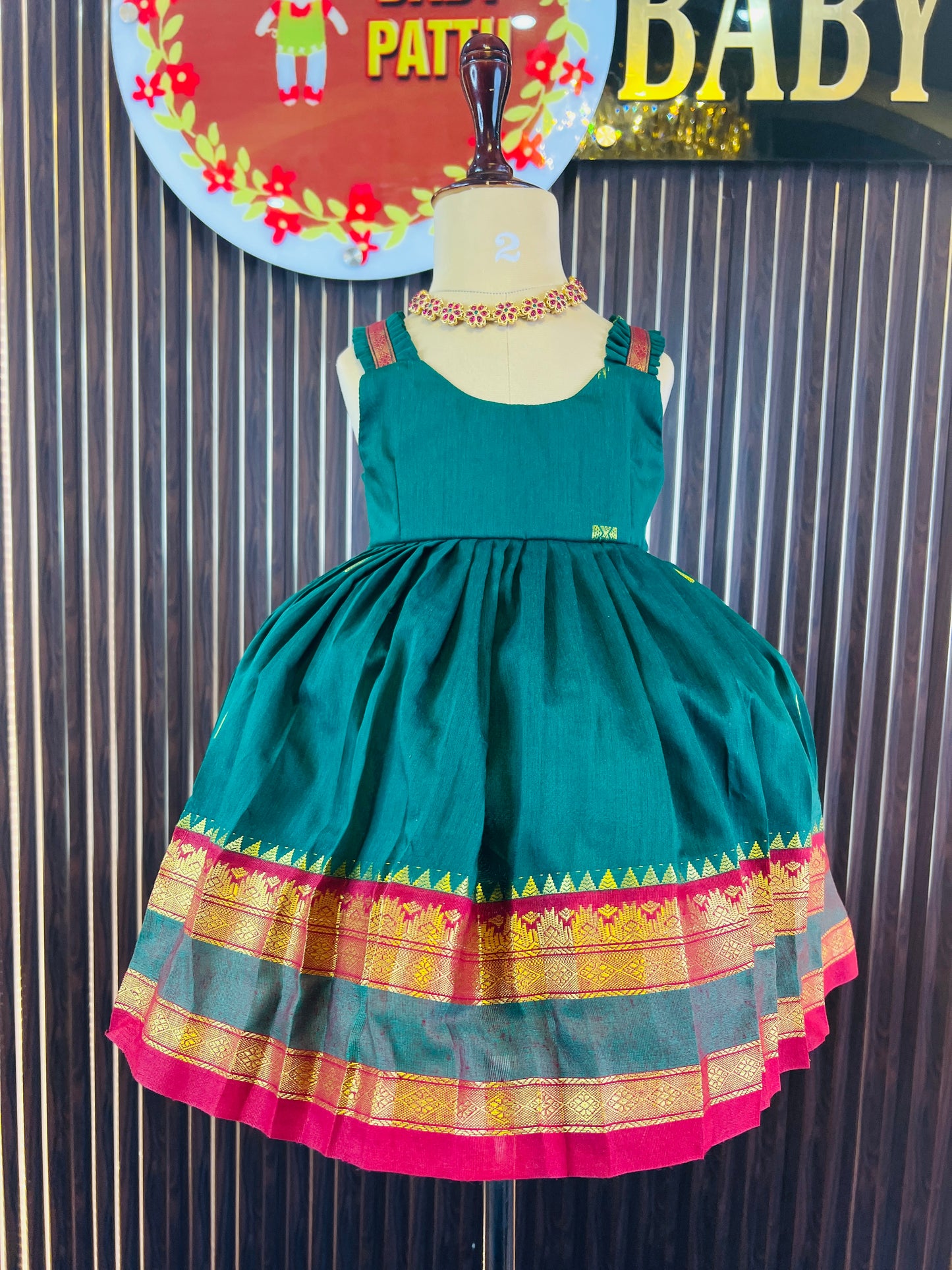 Leaf Green Colour Frock