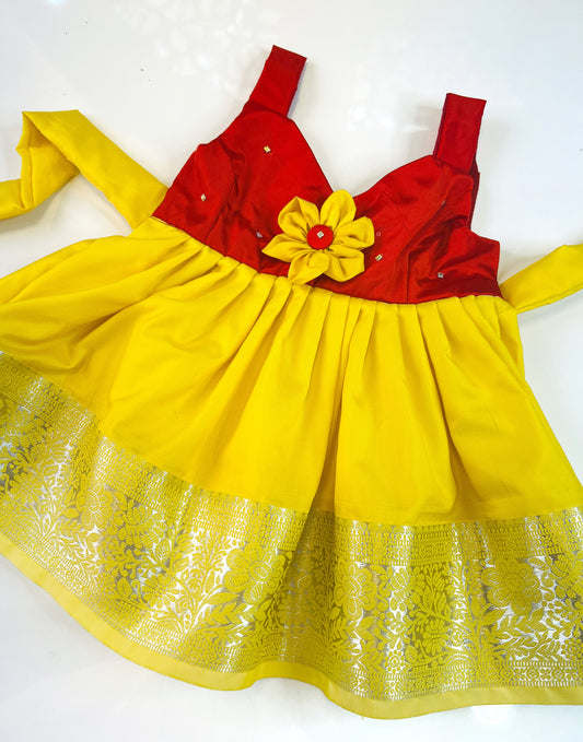 Red And Yellow Frock