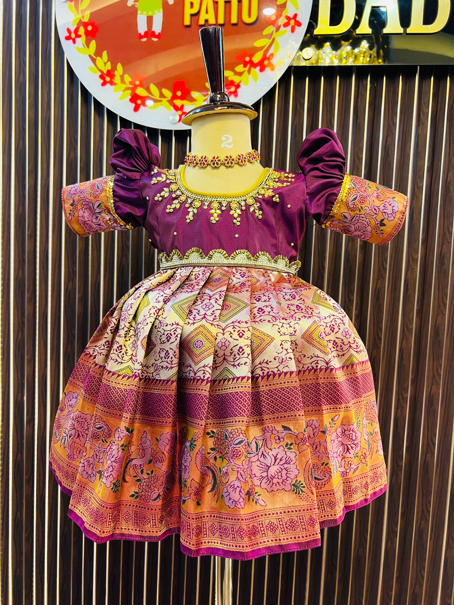 Wine Frock | Dasara & Diwali | Collection 2025
