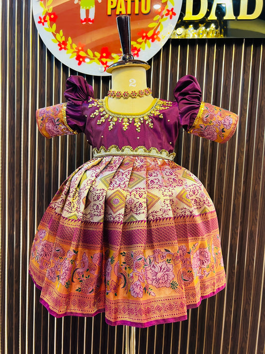 Wine Frock | Dasara & Diwali | Collection 2025