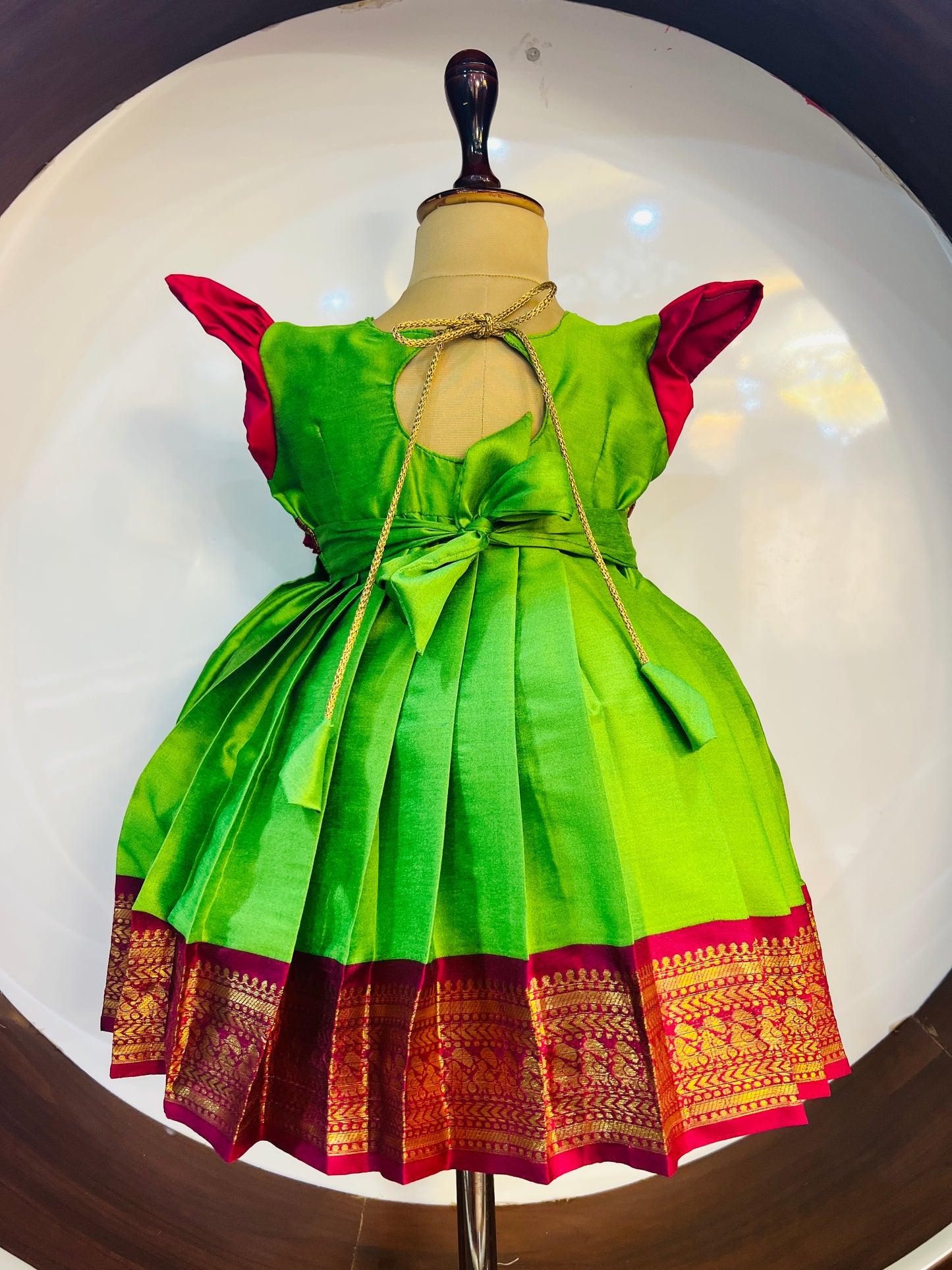 Cute Parrot Green Frock