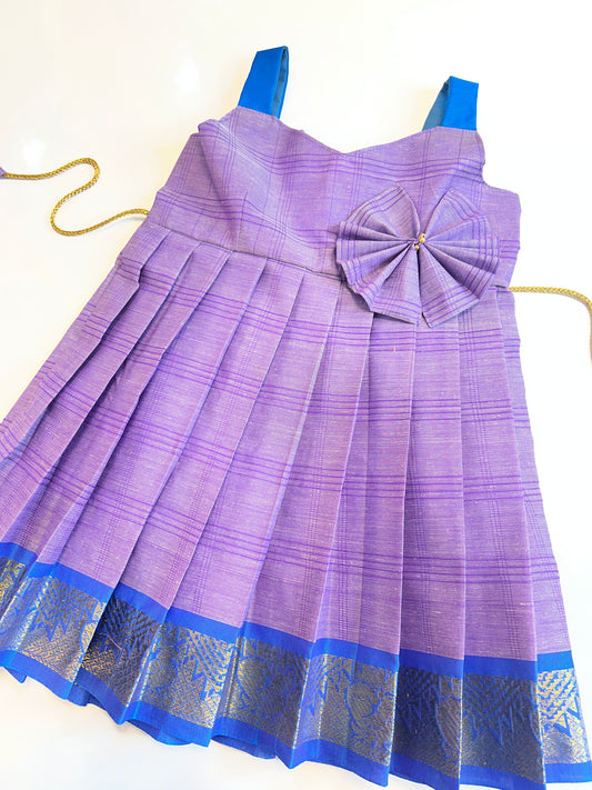 Pure Cotton Frock With Blue Strap