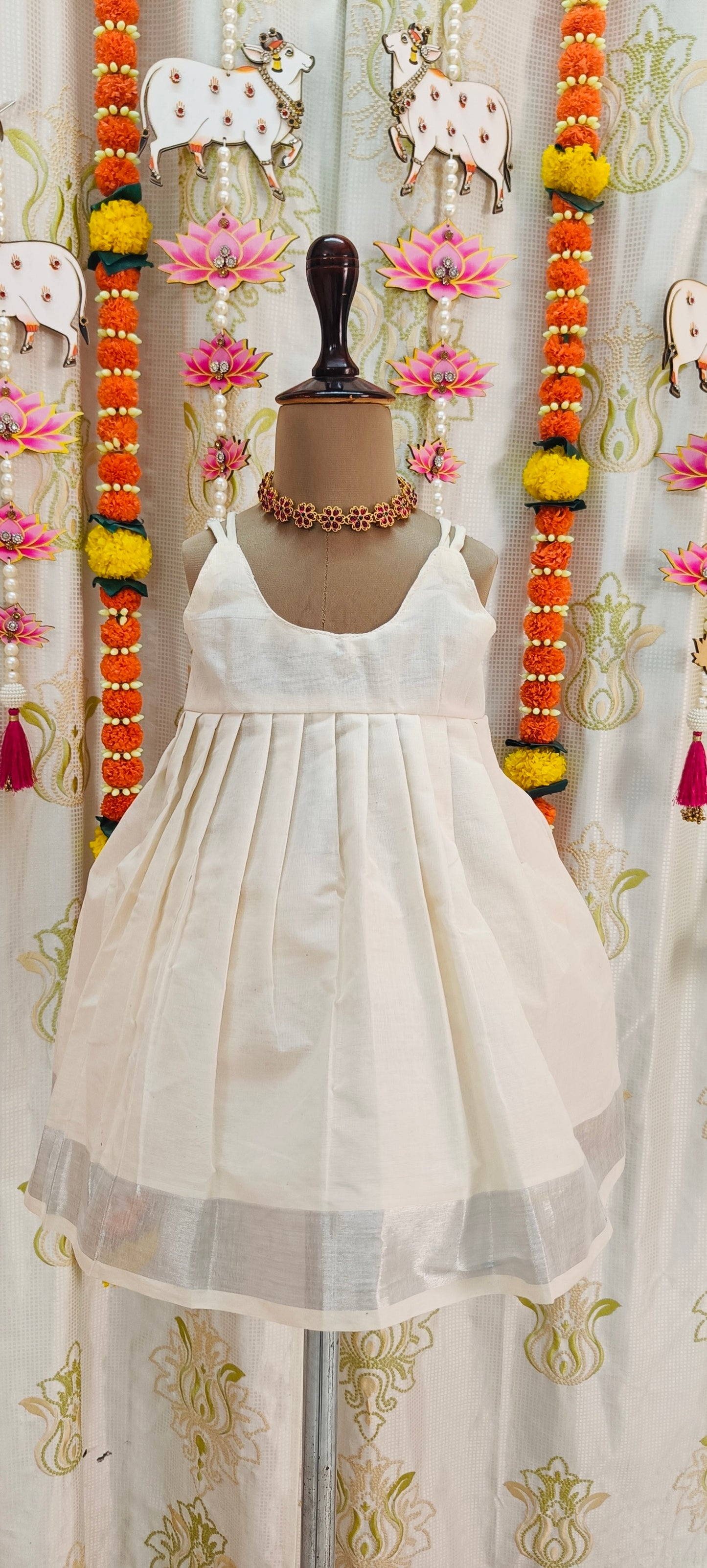 🌾🌾Red & White Kerala Coat Modal Frock || Vishu Collection || 2024 ||🌾🌾
