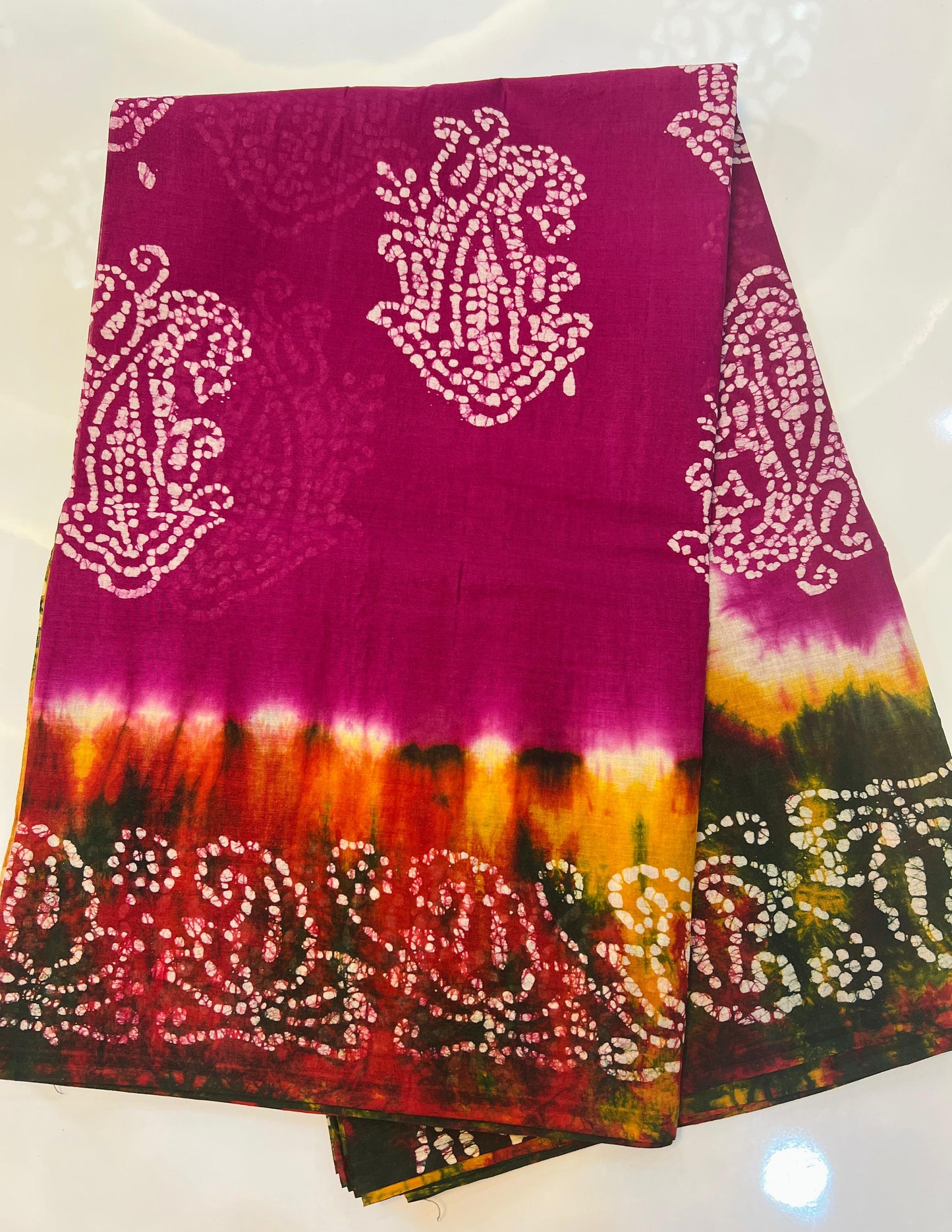 Magenta Color Venkatgiri Pure Cotton Saree