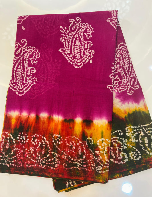 Magenta Color Venkatgiri Pure Cotton Saree