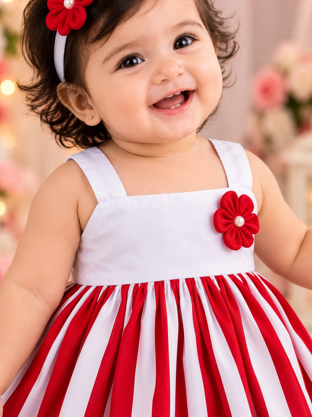 White & Red Frock