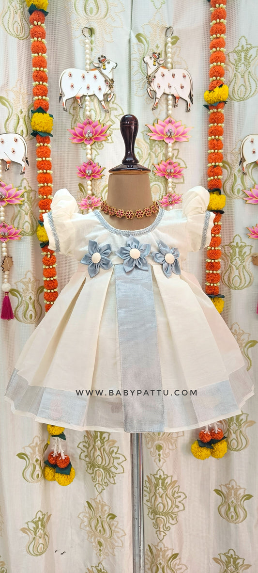 🌾🌾Silver Kerala Frock || Vishu Collection || 2025 || 🌾🌾