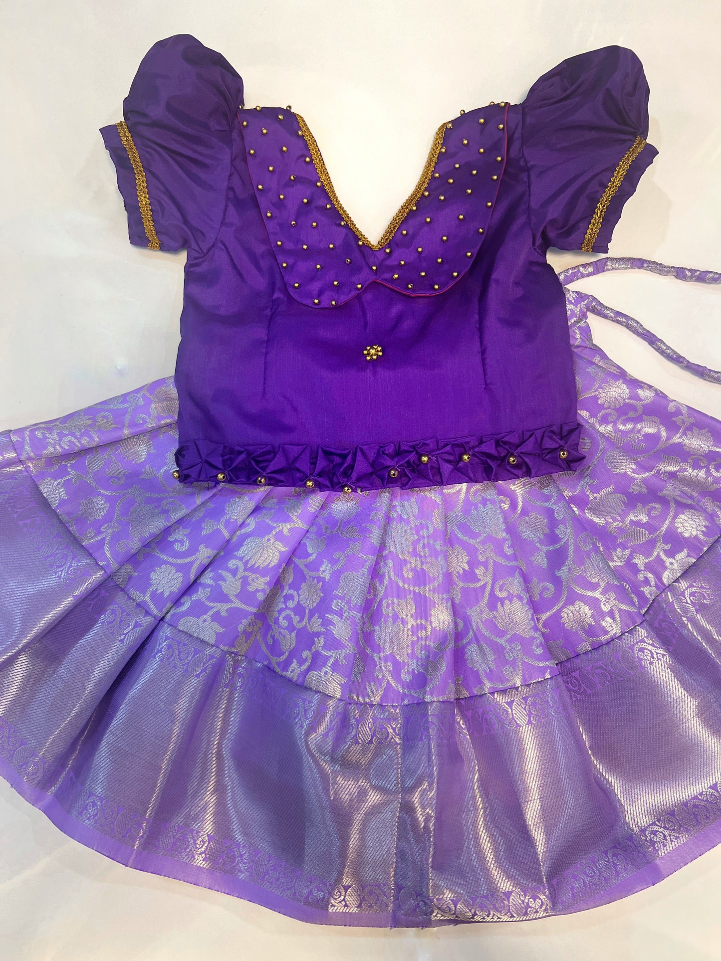 Purple and Lavender Pattu pavada