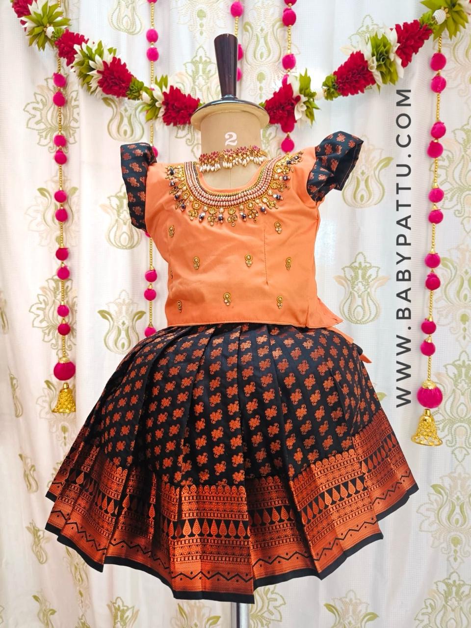 Peach and Black Sankranti Collection 2025