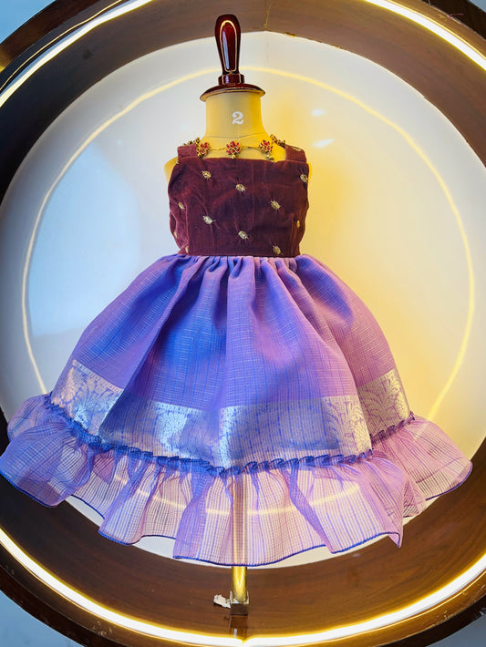 Lavender And Lavender Tissue Frock