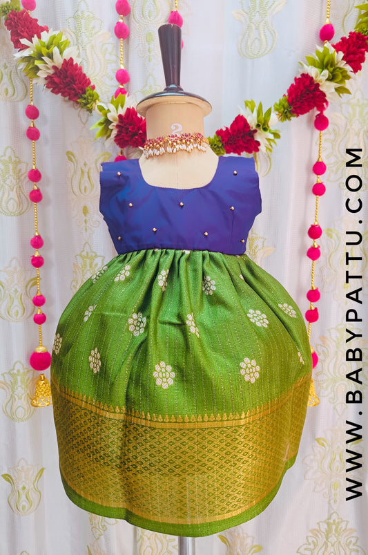 Purple & Green Frock