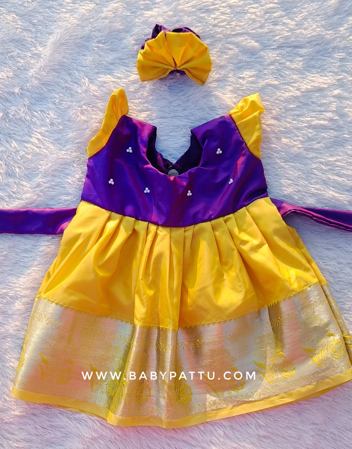 Purple And Yellow Frock