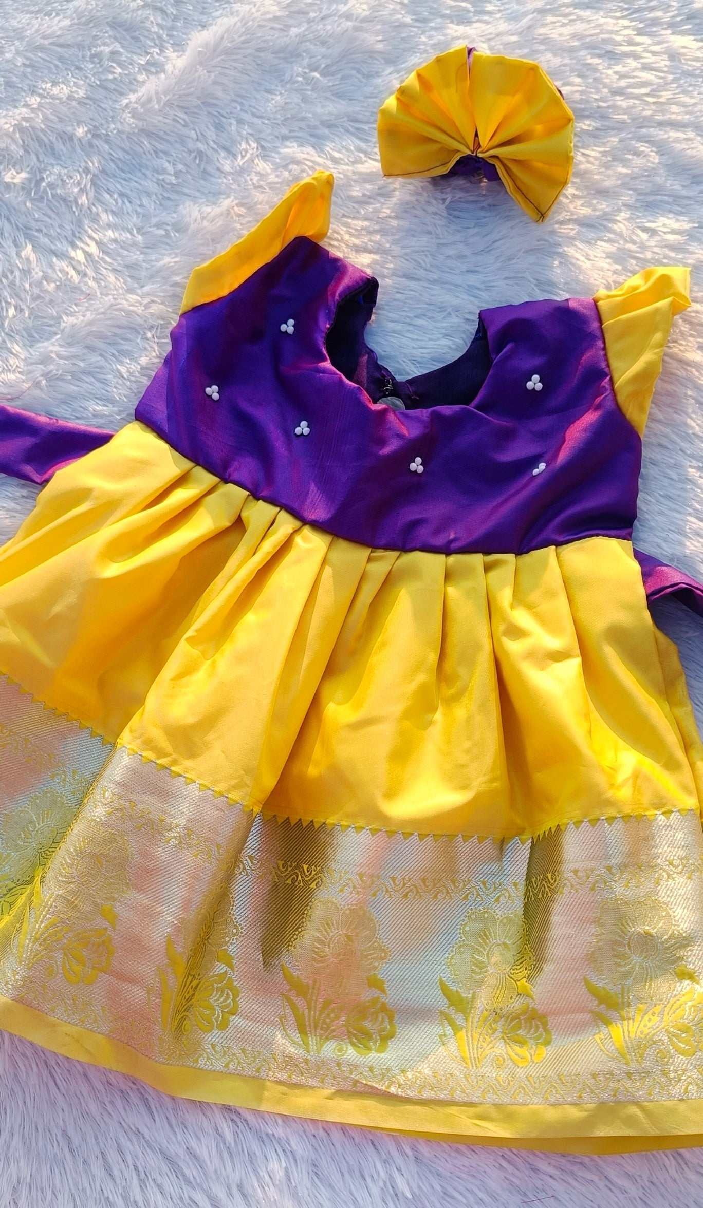 Purple And Yellow Frock