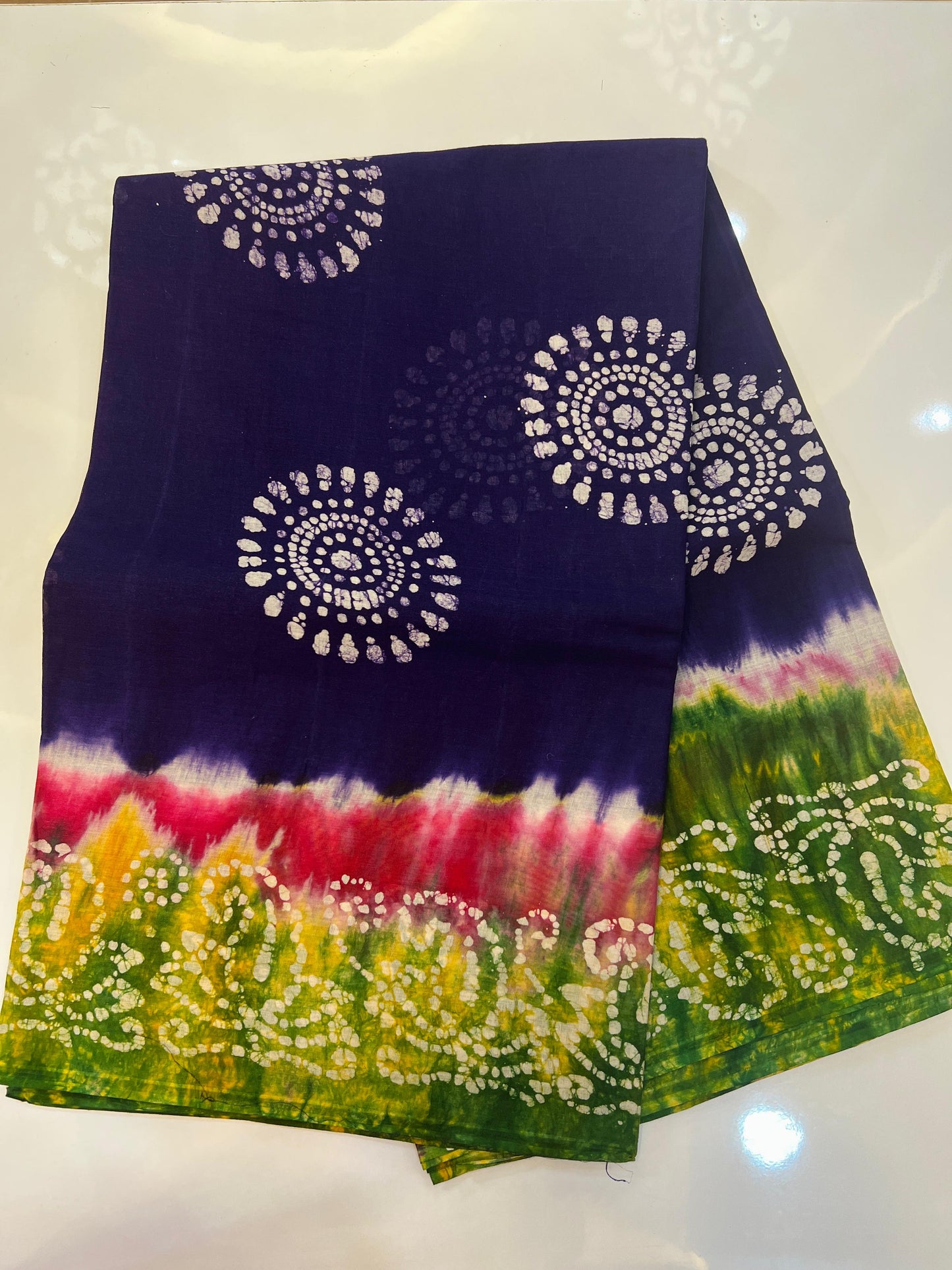 Navy Blue Color Venkatgiri Pure Cotton Saree
