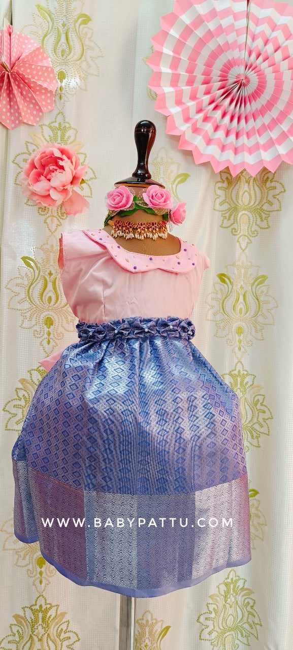 Baby Pink & lavender Frock